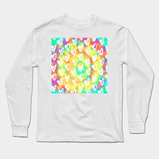 Tie Dye Hearts Long Sleeve T-Shirt